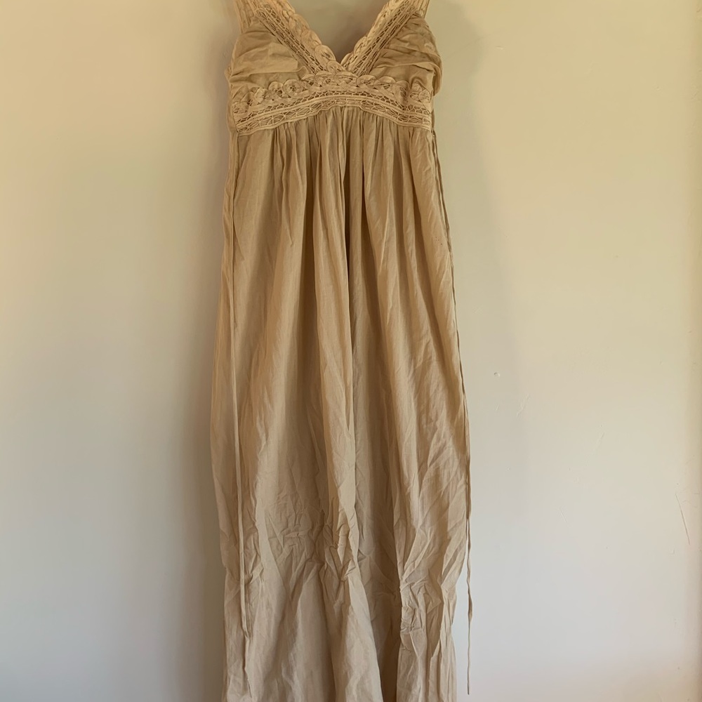 Six Twenty-Seven Cream Maxi Dress W/ Lace Top
